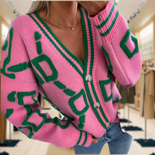 Zeria™ - Geometric Warm Cardigan