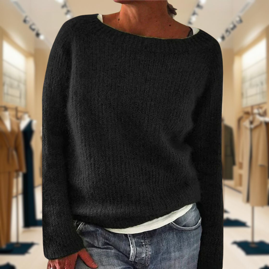 Claire™ | Cozy Ribbed Knit Sweater