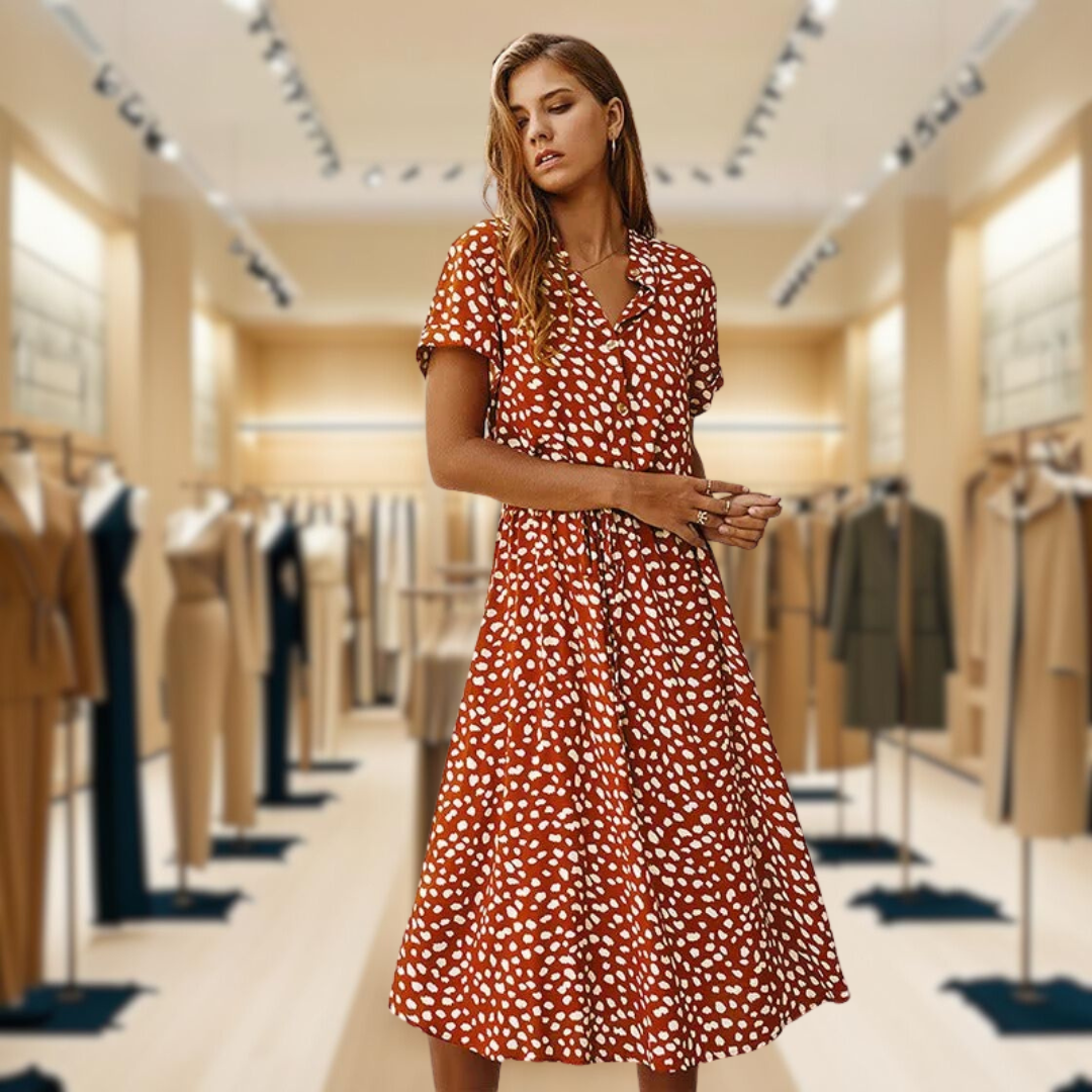 Madelina™ | Elegant Multi-Colour Summer Dress