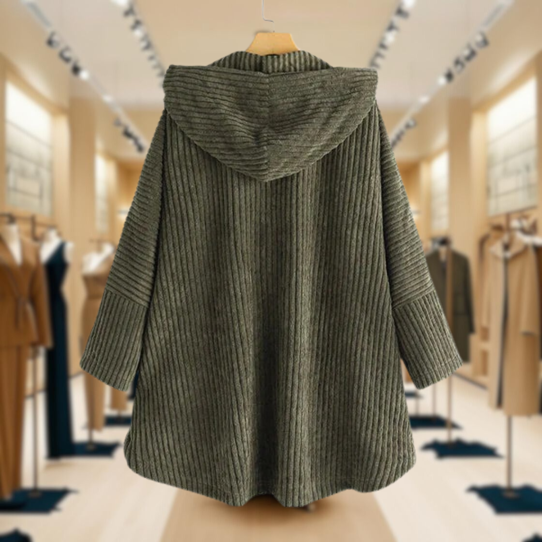 Mavis™ | Cozy Corduroy Hooded Coat