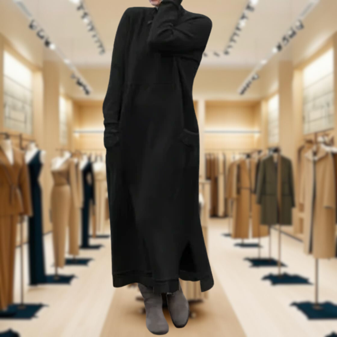 Doris™ Maxi dress in wool and cotton