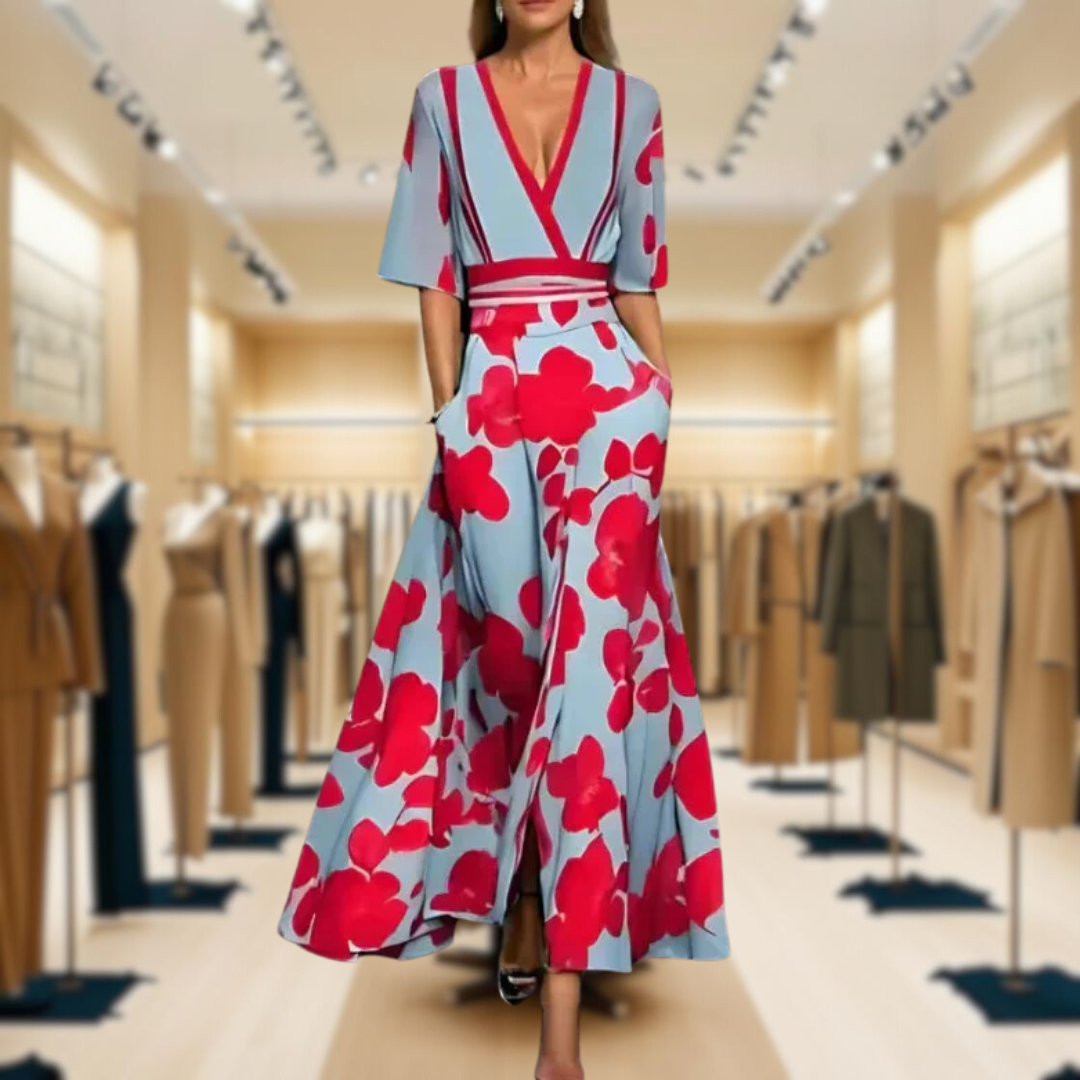 Elise™ | Elegant Floral Wrap Dress