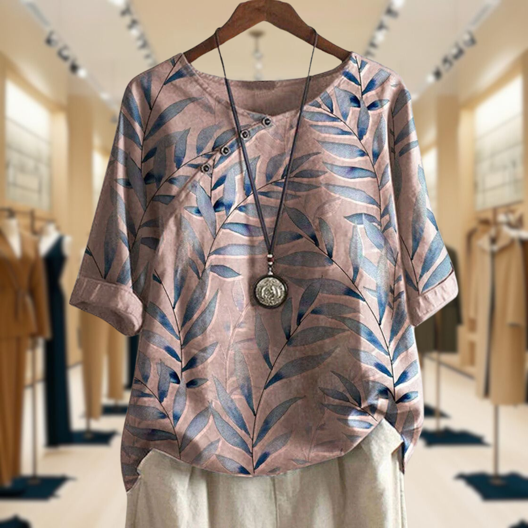 Helene™ | Casual Relaxed Floral Women's Shirt