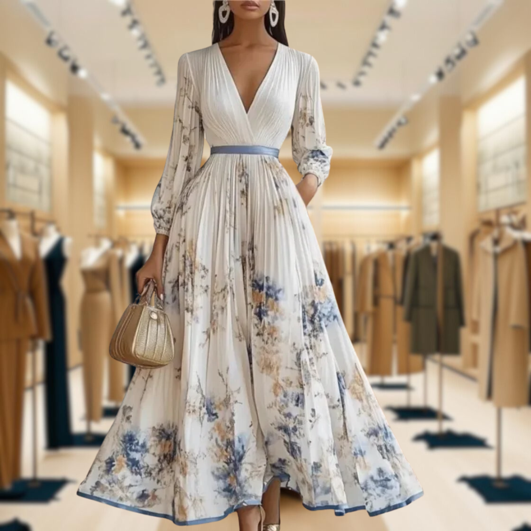 Cécile™ | Exquisite Floral Elegance Maxi Dress
