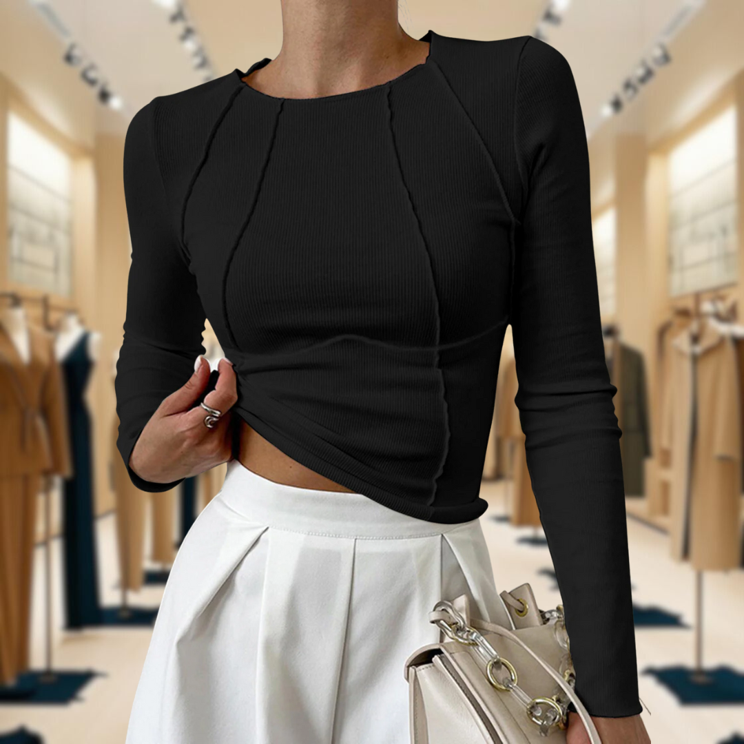 Olivia Piping Long Sleeve Top