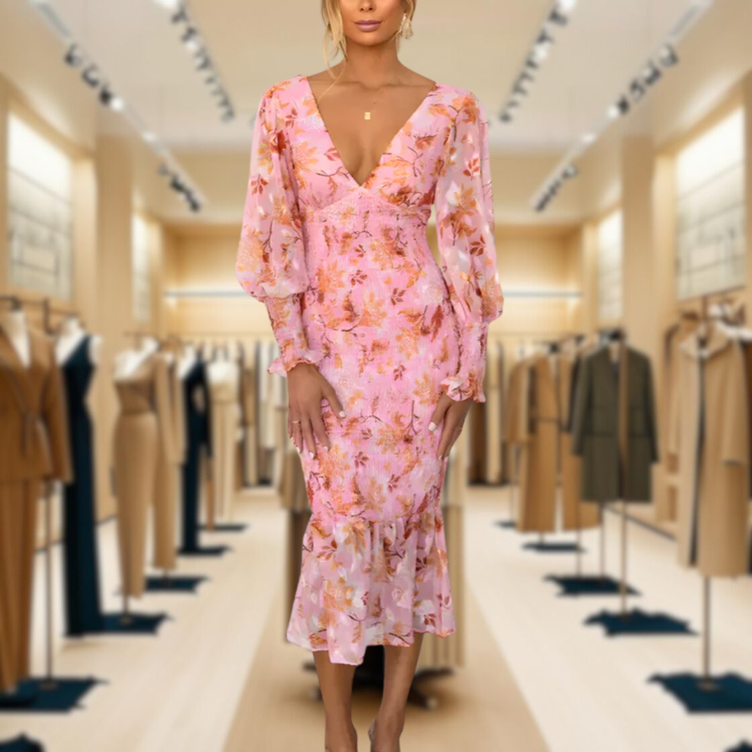 Brenda™ | Elegant Chic Floral Dress