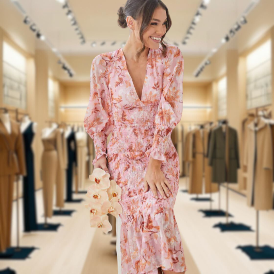 Brenda™ | Elegant Chic Floral Dress