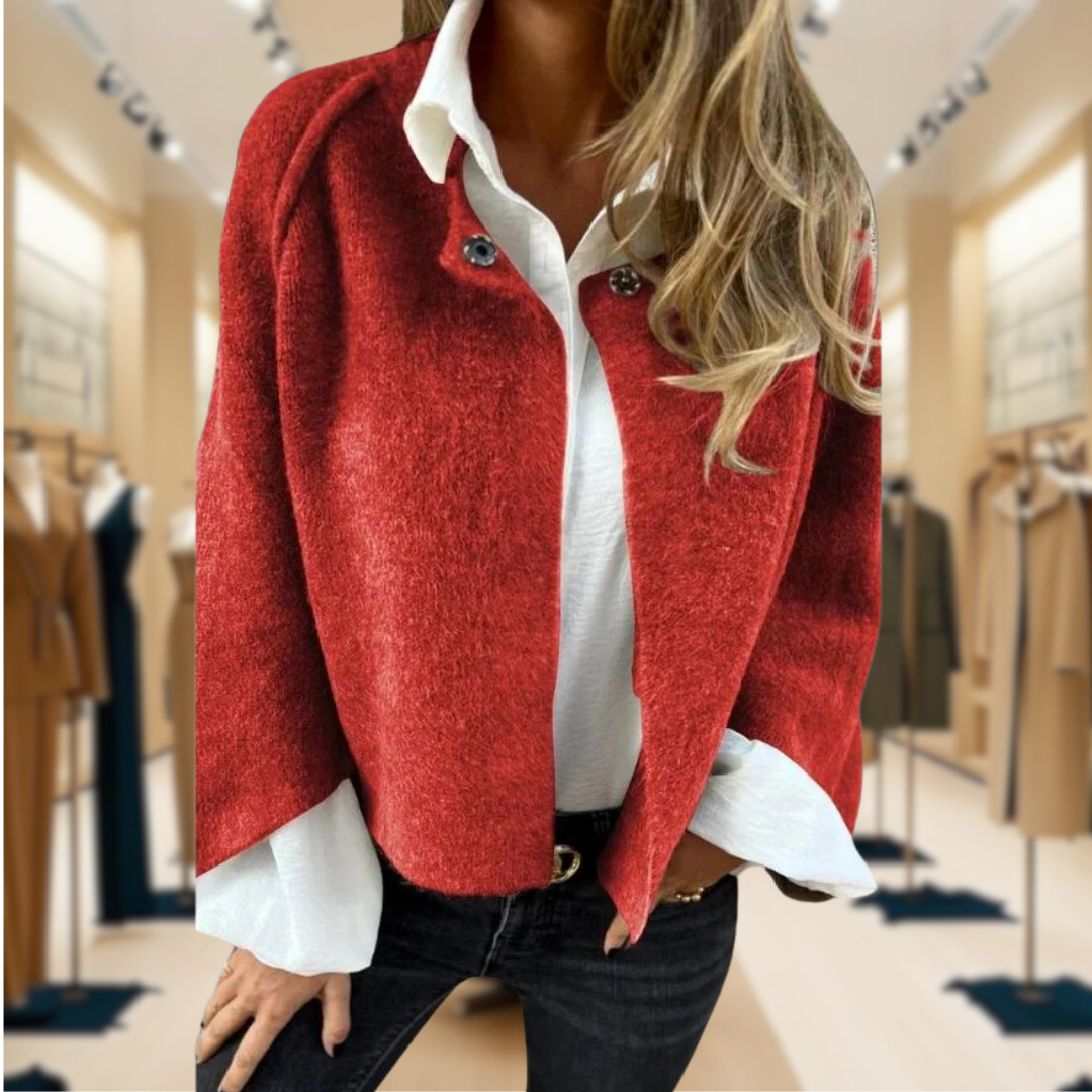 Sadie™ - Short Fur Jacket with Buttons