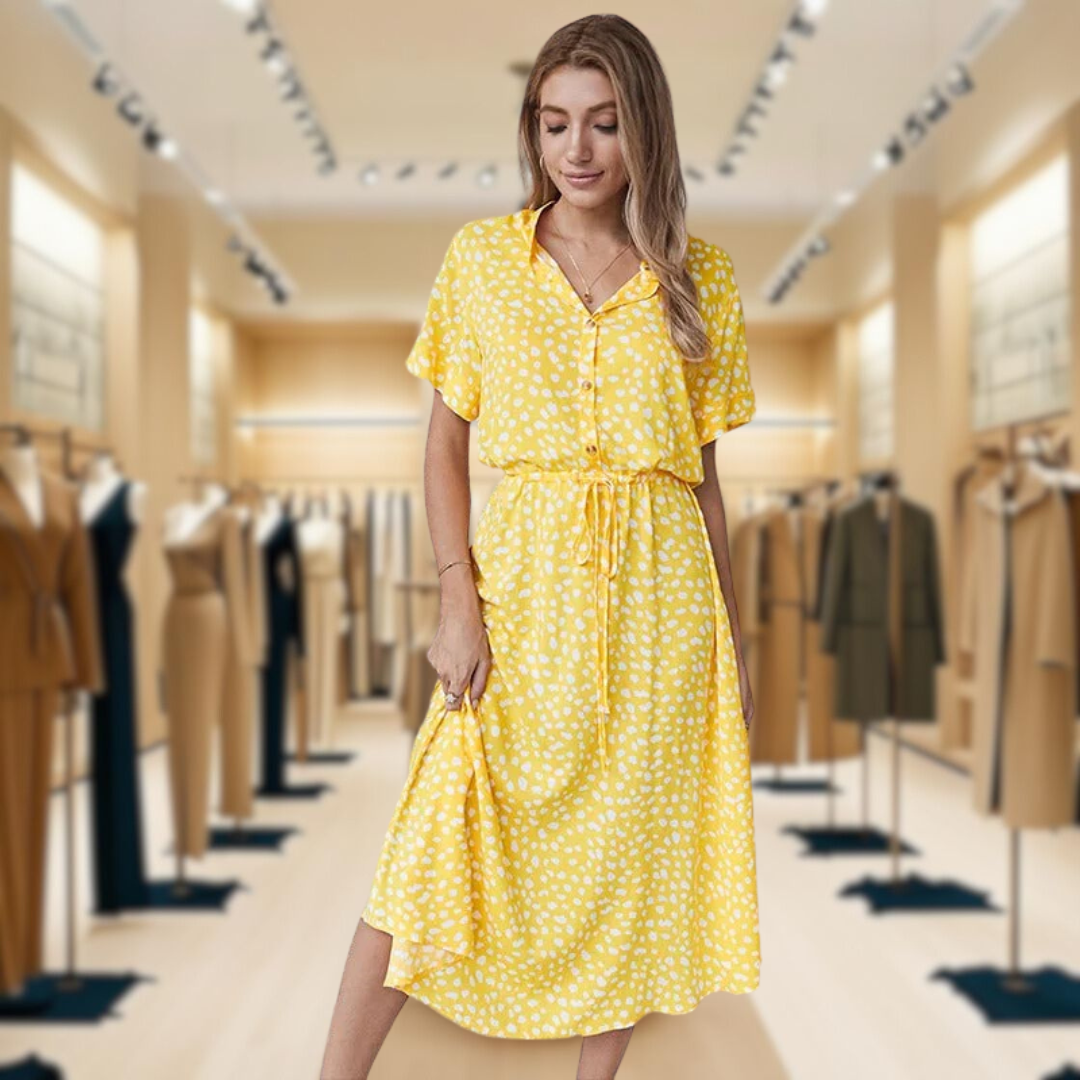 Madelina™ | Elegant Multi-Colour Summer Dress