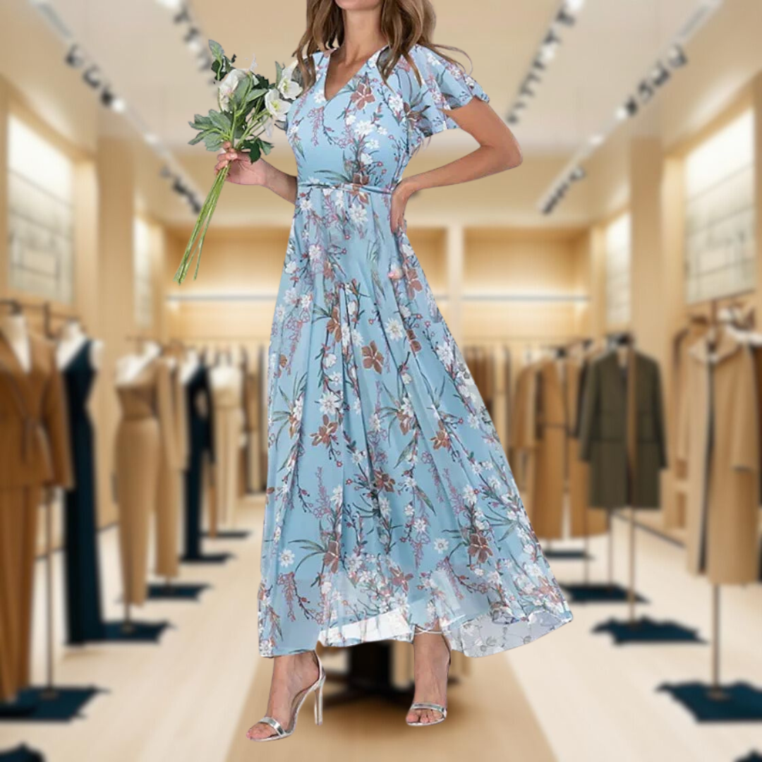 Ellis | Glamorous Tummy-Covering Maxi Dress