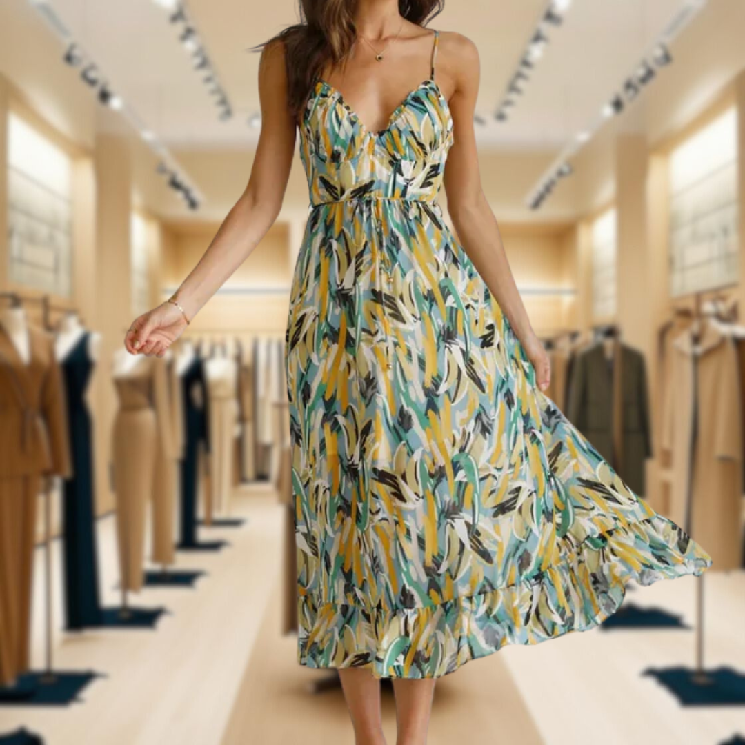 Scarlett™ | Beauty with Elegant Print Dress