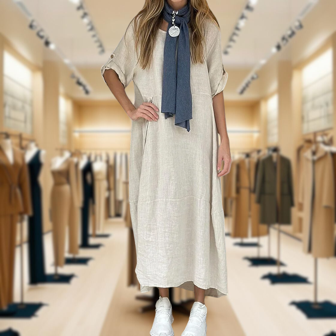 Serena™ | Casual One-Colour Maxi Dress