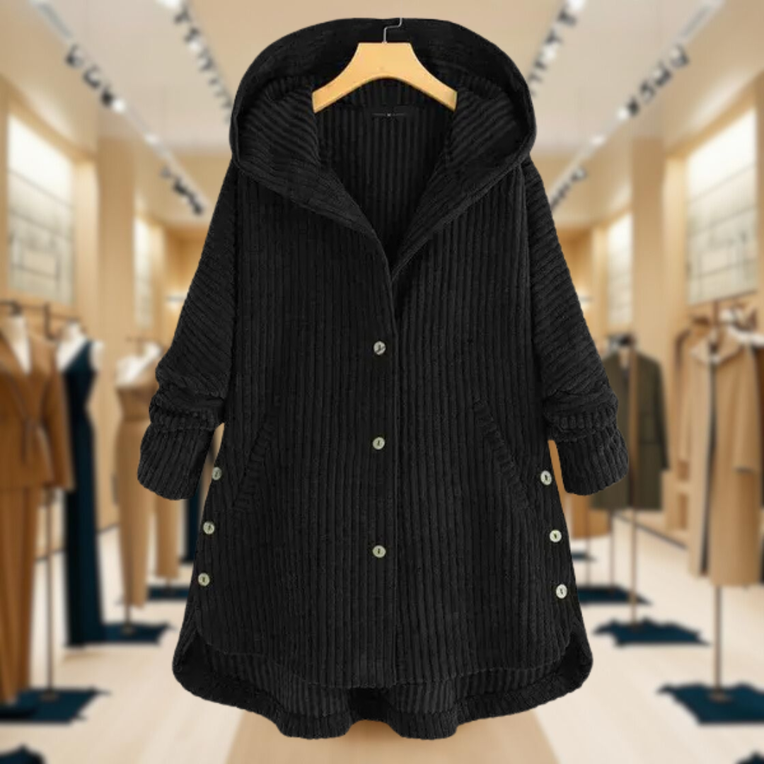Mavis™ | Cozy Corduroy Hooded Coat
