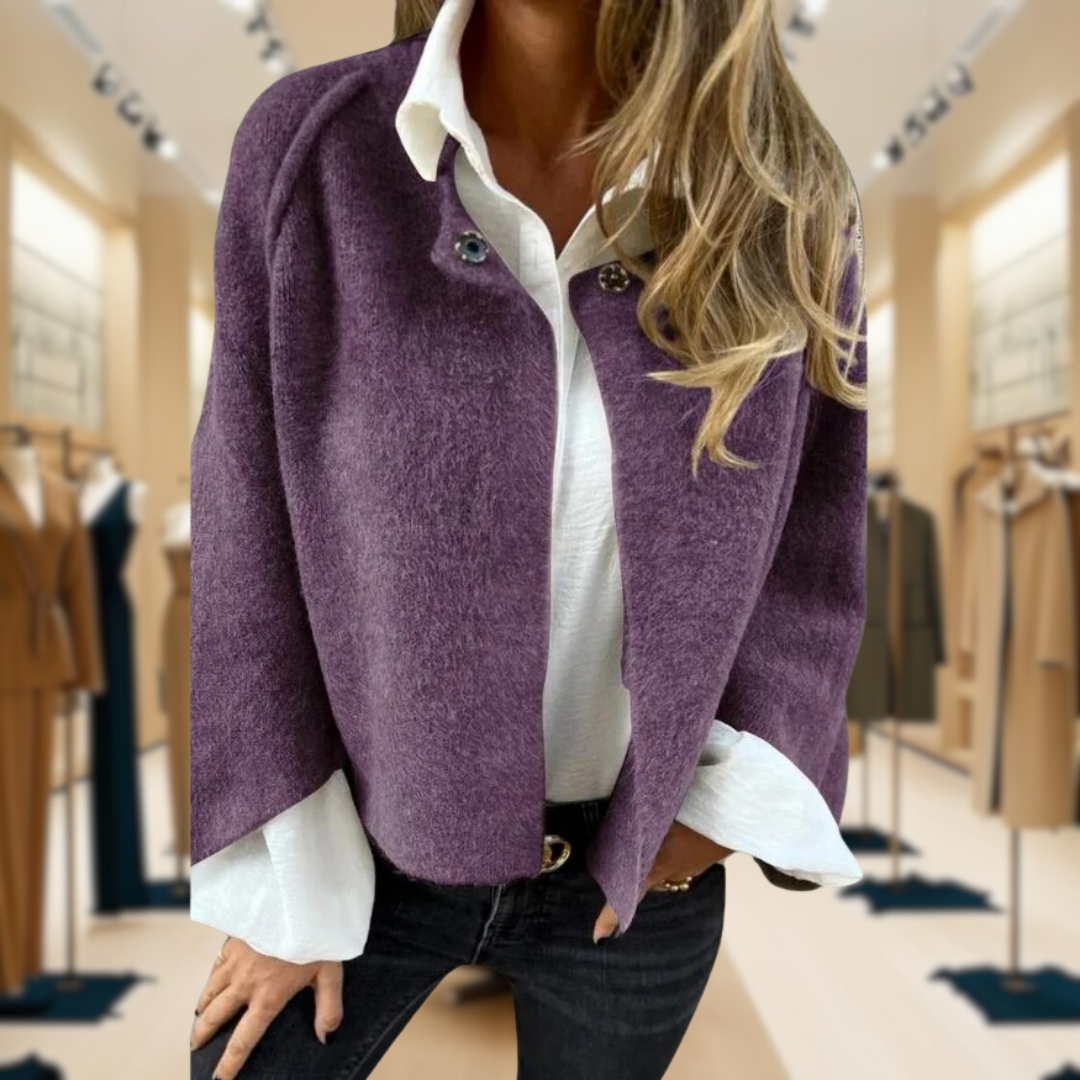 Sadie™ - Short Fur Jacket with Buttons