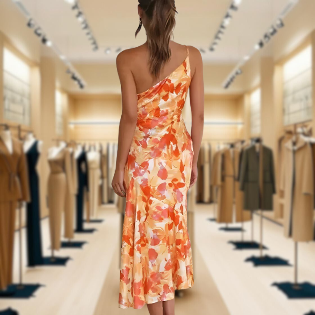 Eveline™ | One-Shoulder Flowy Summer Dress