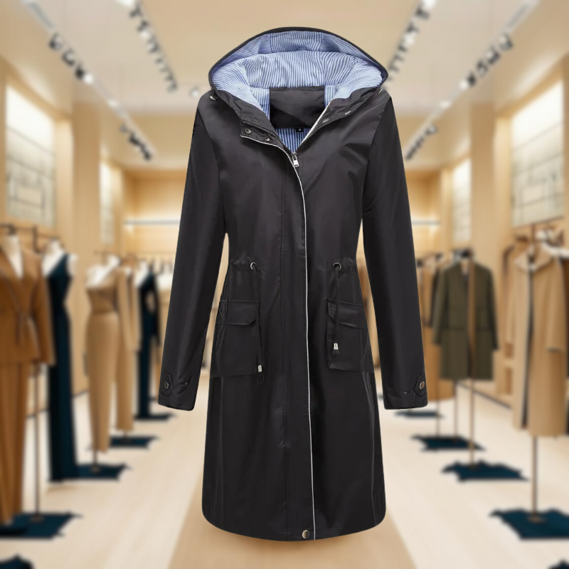 Lizaya | Elegant Trenchcoat Drawstrings