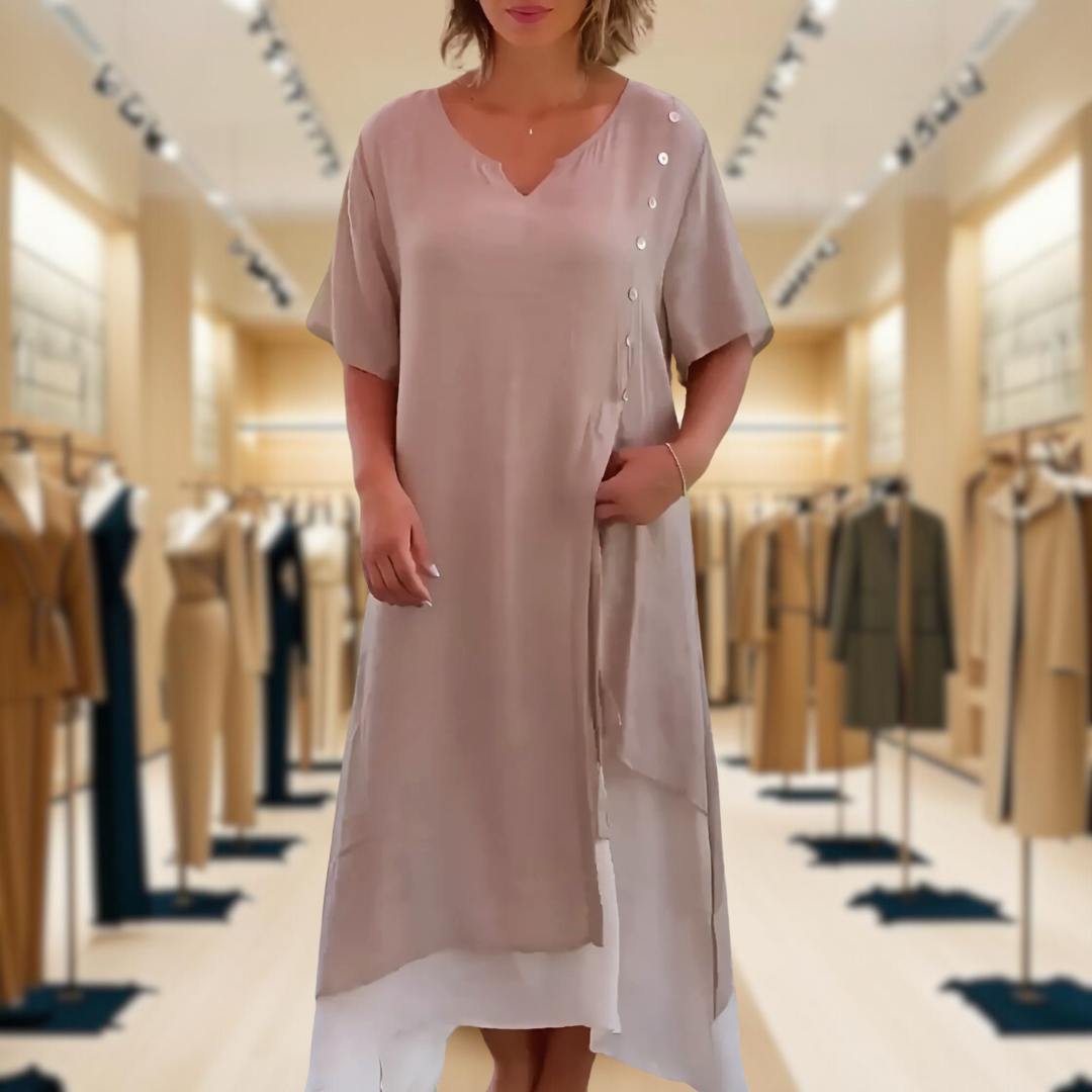 Rosalie | Classic Solid Colour Maxi Dress