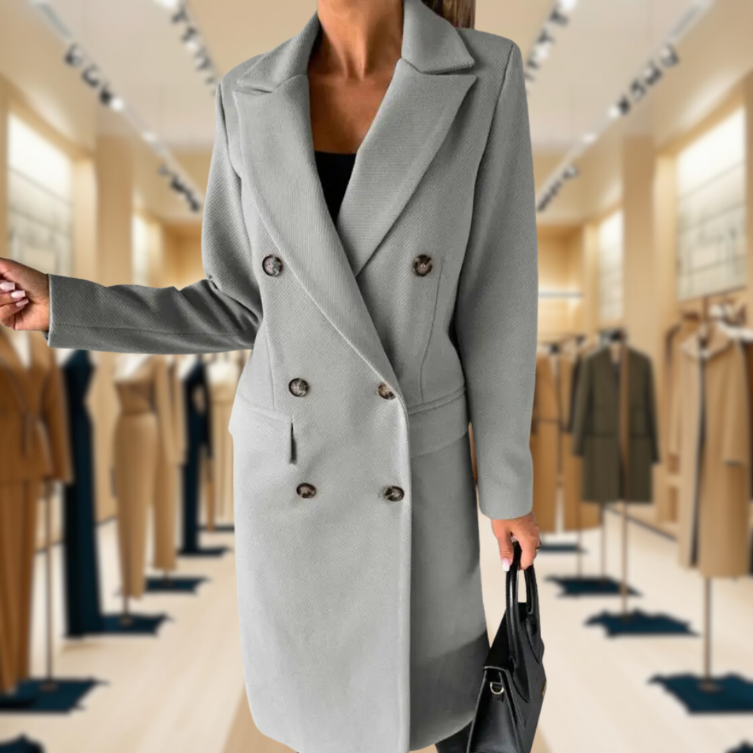 Kate™ | Woolen Coat Long Fit Women