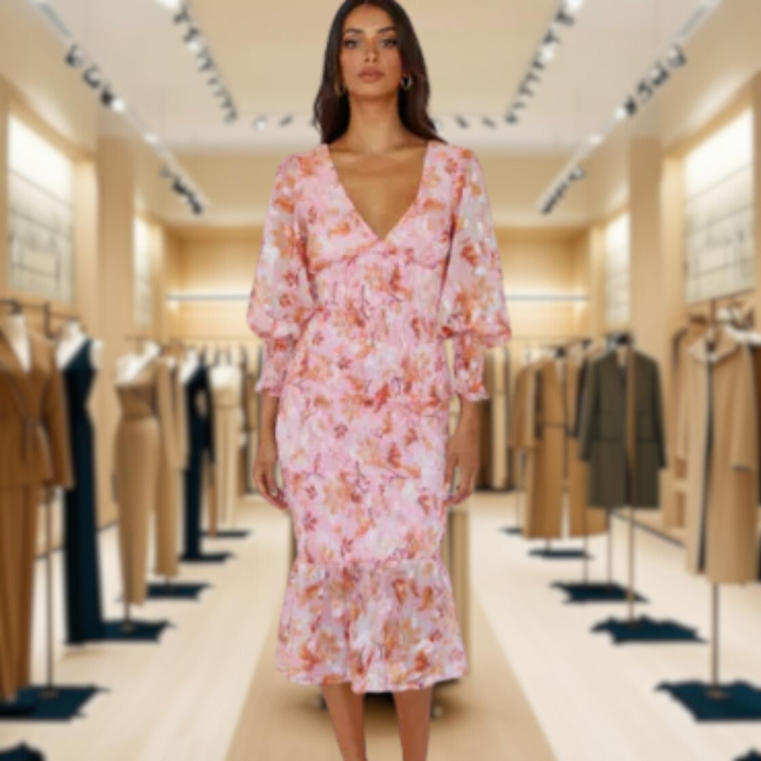 Brenda™ | Elegant Chic Floral Dress