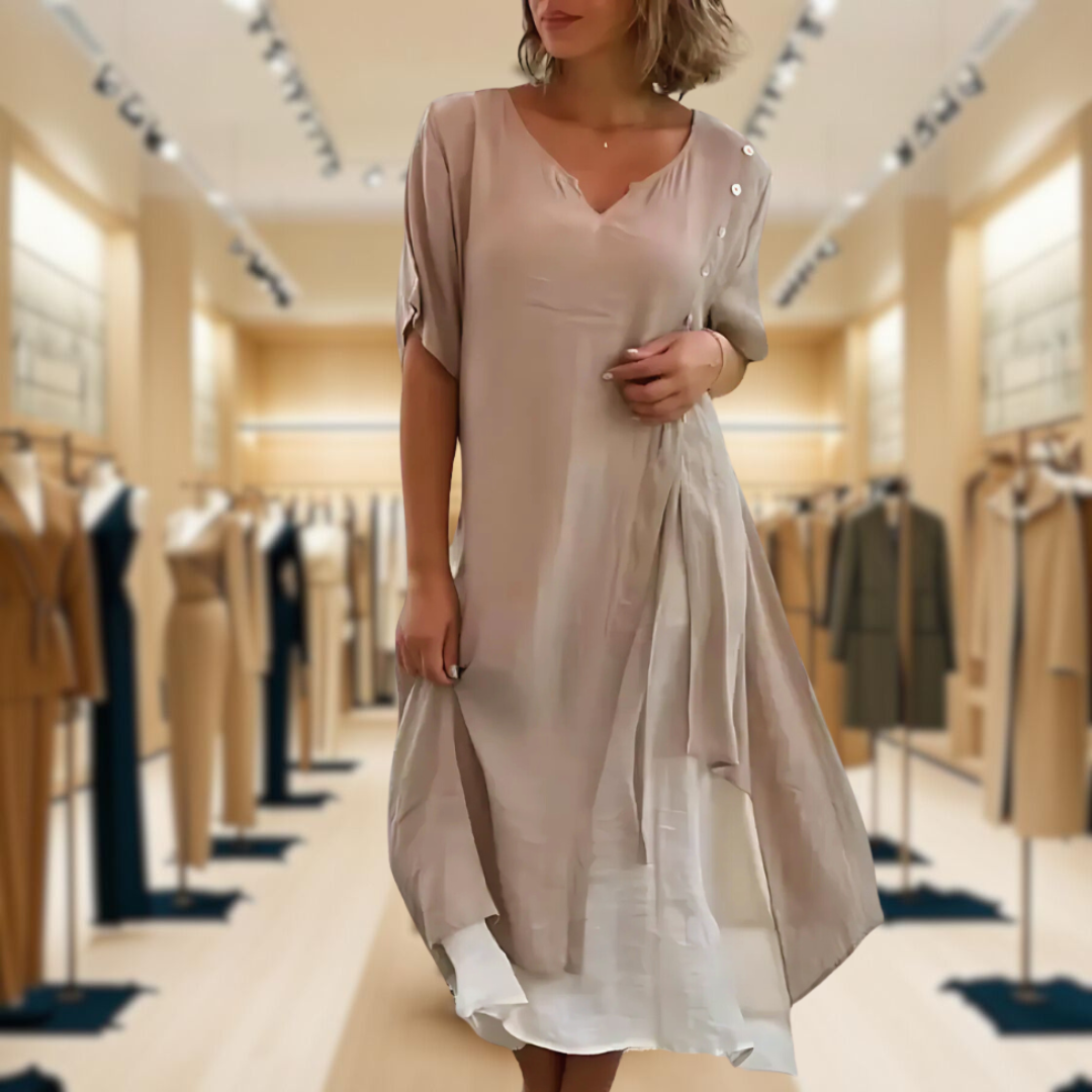 Rosalie | Classic Solid Colour Maxi Dress