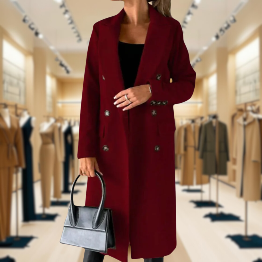 Kate™ | Woolen Coat Long Fit Women