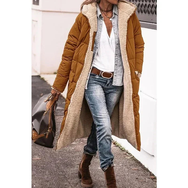 Ava - Oversized Sherpa-Lined Winter Coat