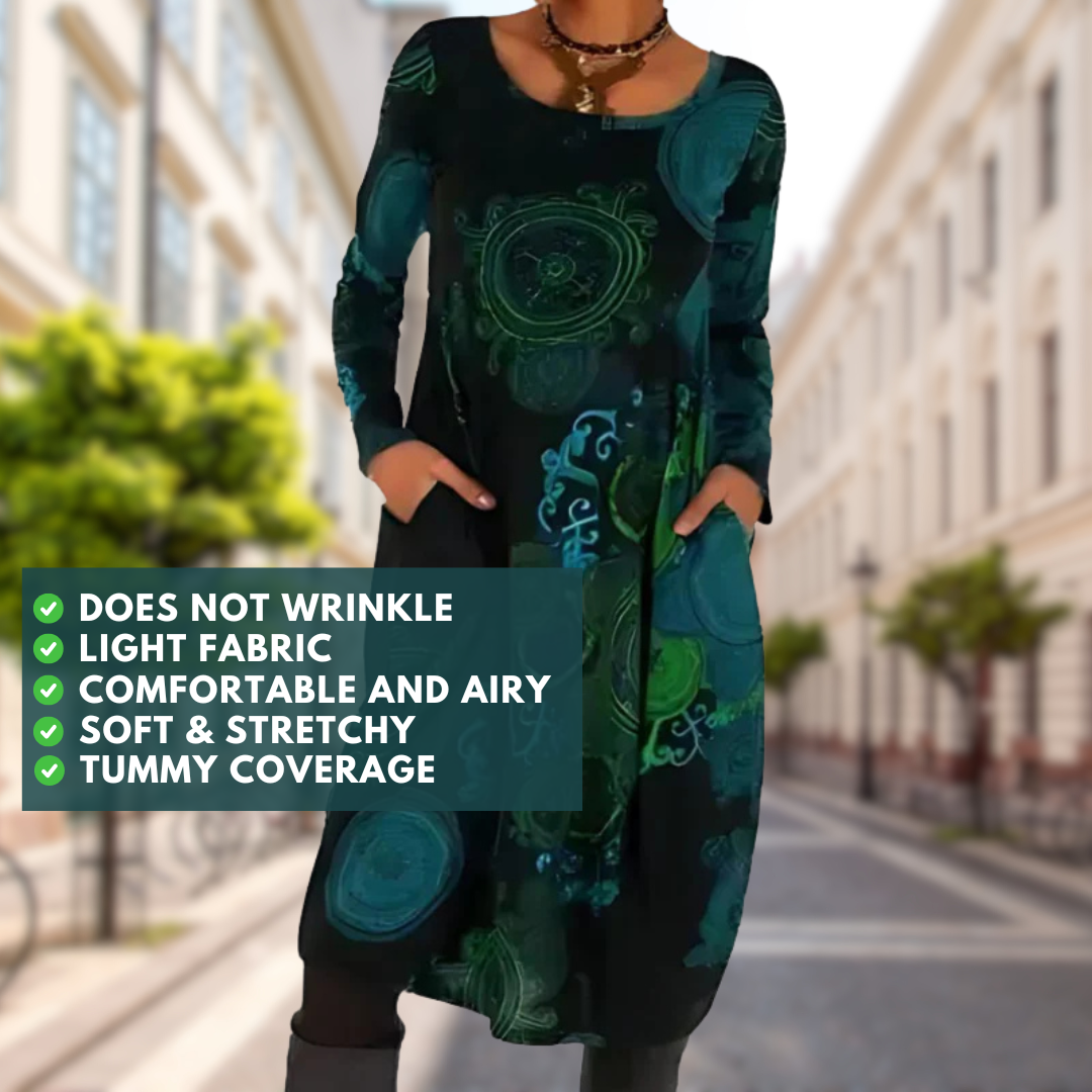 Dana | Plus Size Elegant Printed Dress