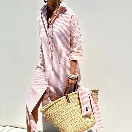 NOVERA™ | Elegant striped shirt dress Success