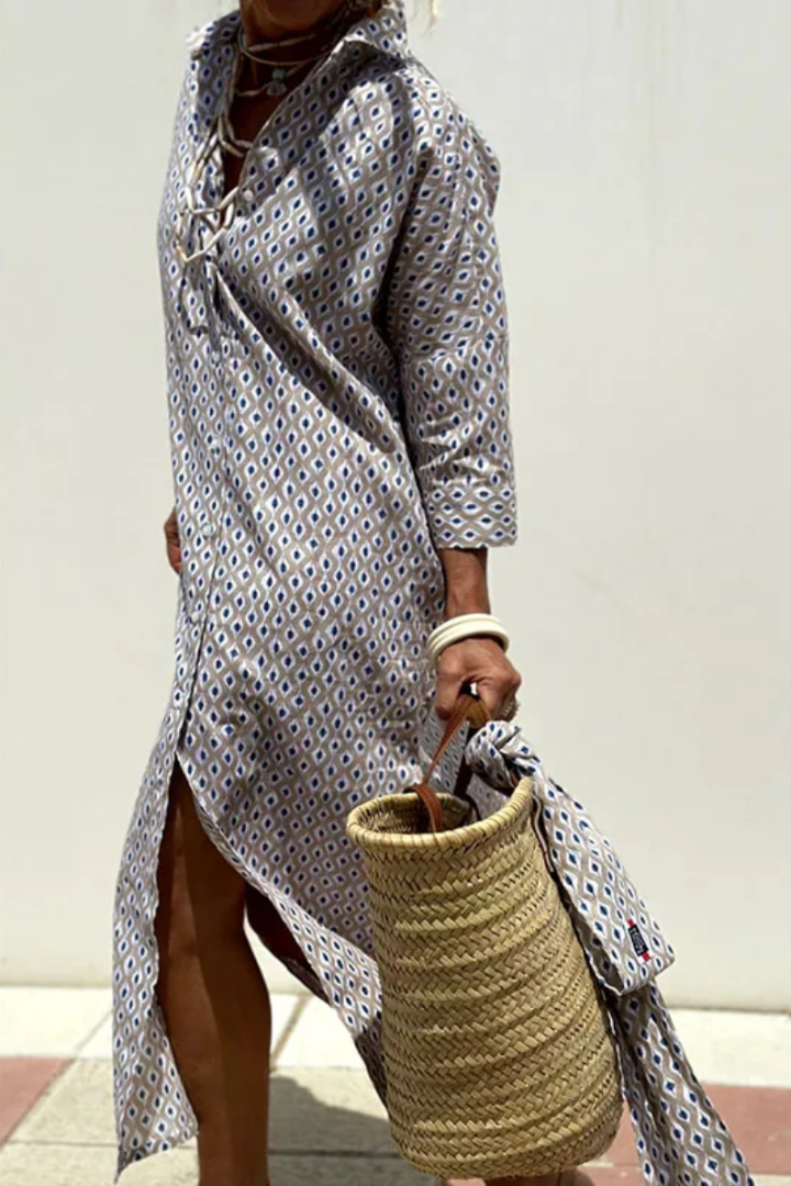 NOVERA™ | Elegant striped shirt dress Success