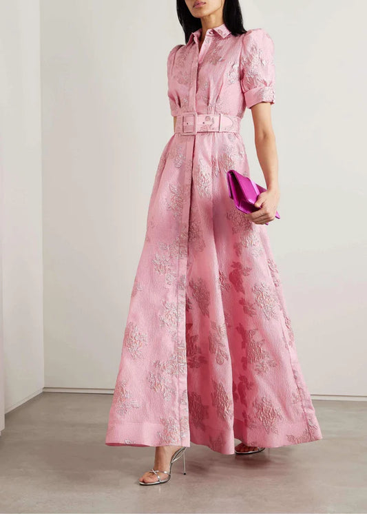 Annmarie™ | Elegant Short Puff Sleeve Dress