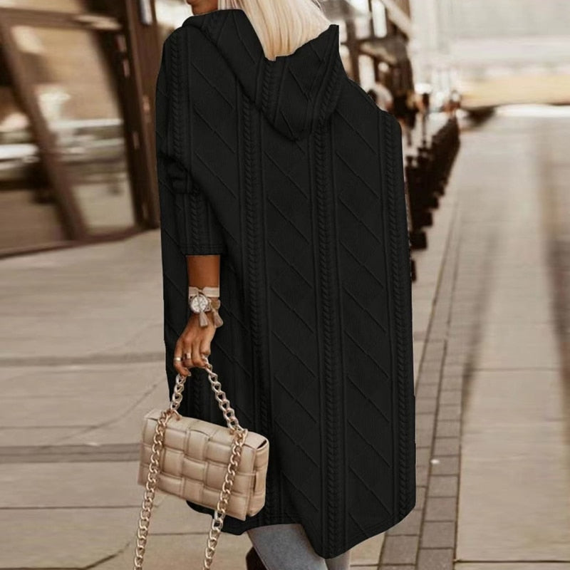 Jiska - Long Cardigan with Hood