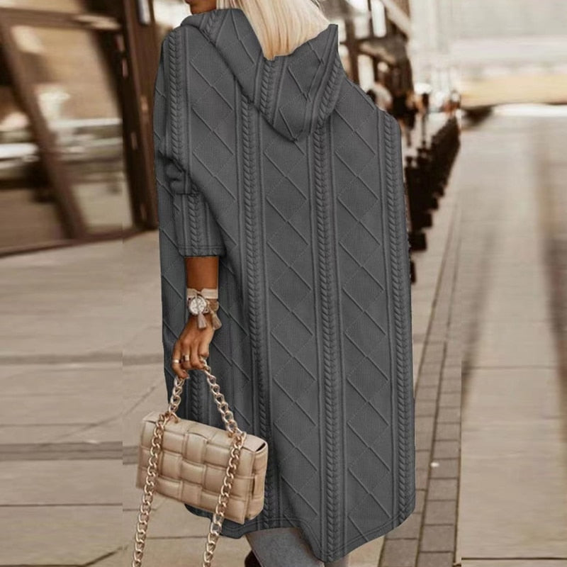 Jiska - Long Cardigan with Hood